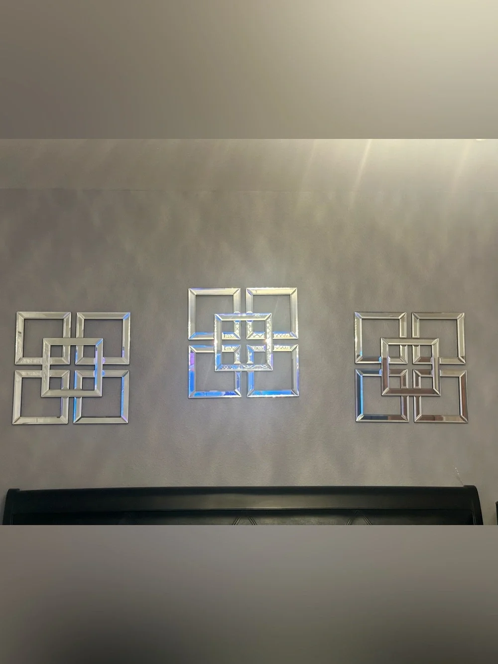 Mirror Geometric Wall Decor - Silver